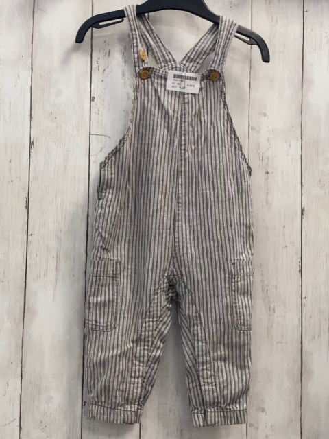 H&M  Latzhose  Gr. 80  grau weiße Streifen 