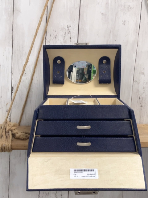 neu Windrose Schmuckkoffer  blau 