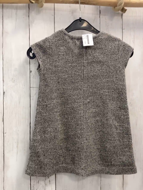 Zara  Kleid  Gr. 110  grau weiß golden meliert 