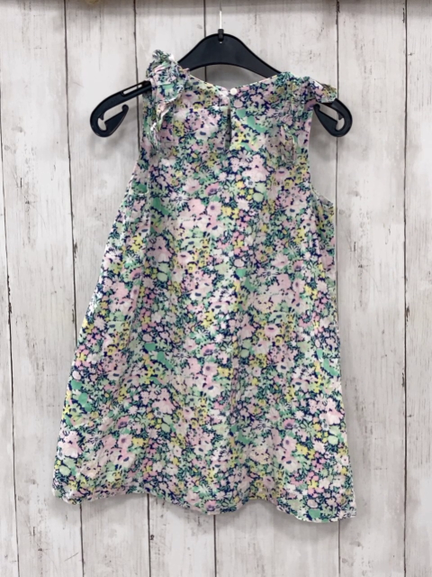 Jacadi Kleid Gr. 116  grün rosa gelb geblümt