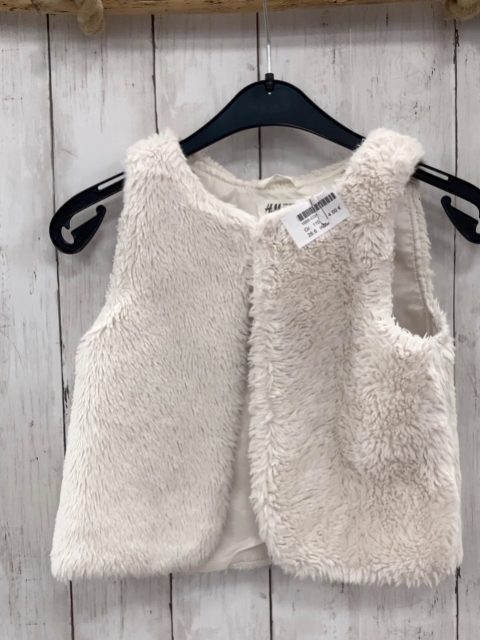 H&M  Weste  Gr. 110  weiß Plüsch 