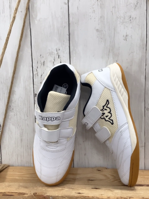 Kappa  Schuhe  Gr. 37  weiß creme schwarzer Bund + schwarzes Label 
