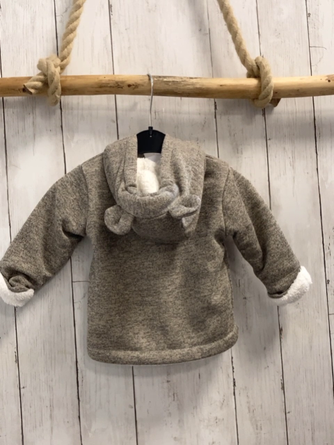 bebetto Strickjacke Gr. 86  grau beige meliert warm gefüttert