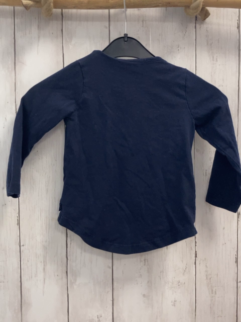 Okaidi  Langarmshirt  Gr. 86  blau Rauten 