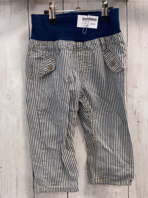 Steiff  Hose  Gr. 80  blau weiße Streifen blauer Bund 