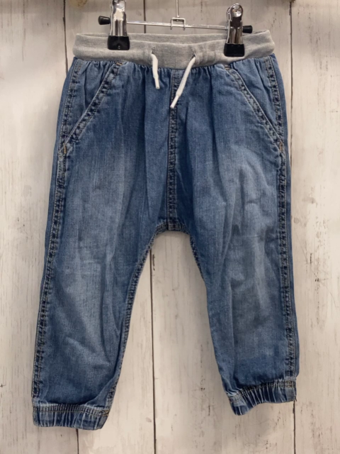 H&M  Hose  Gr. 86  blau Jeans grauer Bund 