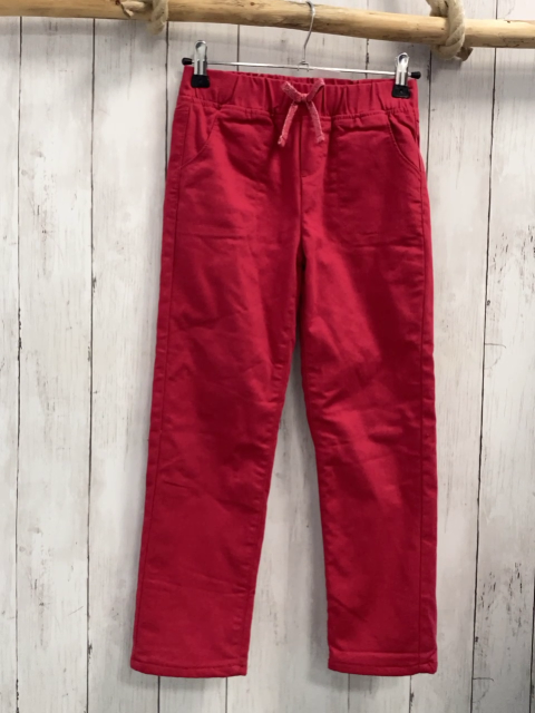 Vertbaudet  Hose  Gr. 134  rot gefüttert Kordel 
