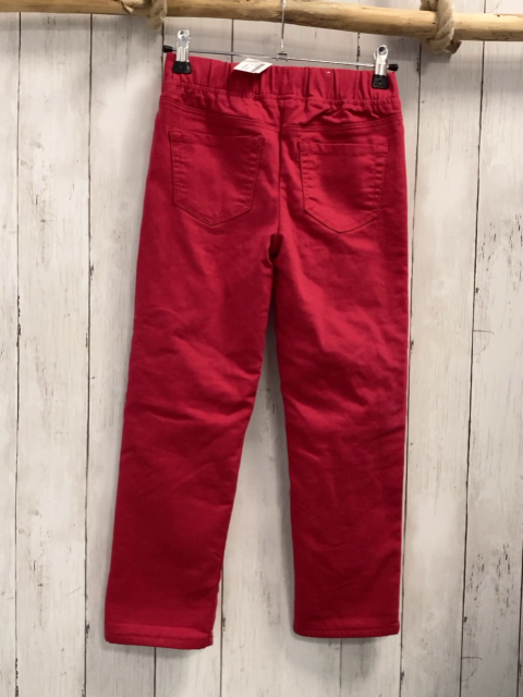 Vertbaudet  Hose  Gr. 134  rot gefüttert Kordel 