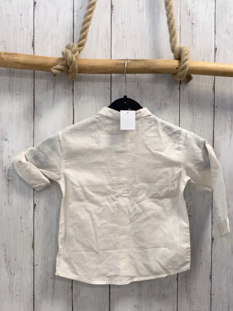 neu H&M  Hemd  Gr. 86  beige Ärmel zum Aufkrempeln 