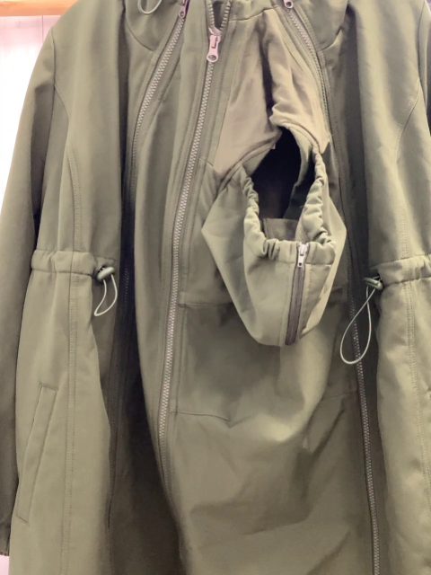 Mamalicious  Softshellmantel Gr. S  oliv Kapuze mit Einsatz mit Babymütze