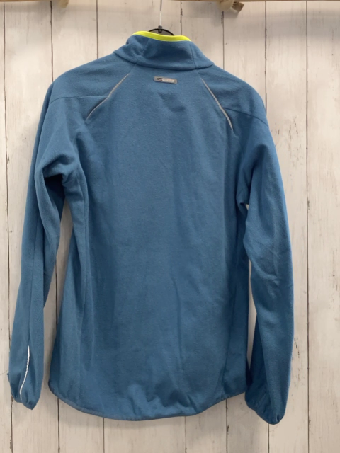 Puma Pullover Gr. M Blau Fleece grüner Reißverschluss