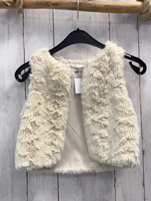 H&M  Weste  Gr. 110  weiß Fell 