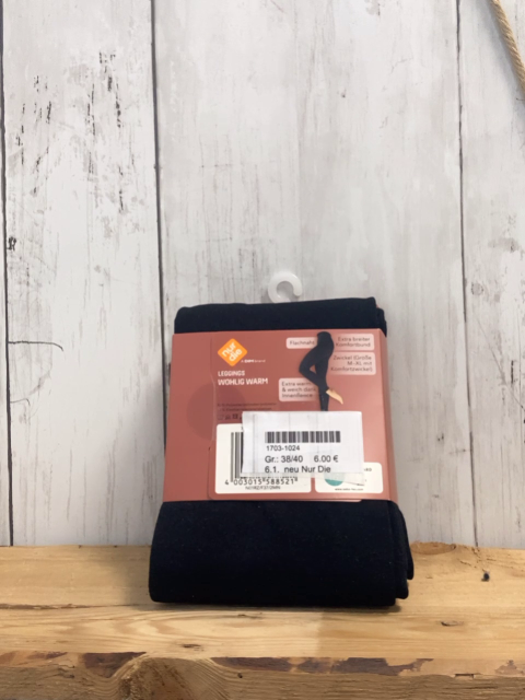 neu Nur Die  Leggings Gr. 38/40   schwarz wohlig warm Innenfleece 
