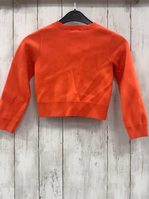 Jacadi  Strickjacke Gr. 116  orange goldene Knöpfe 
