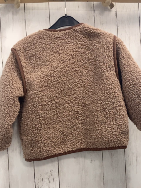 Zara  Teddyjacke  Gr. 116  hellbraun brauner Rippenbund 