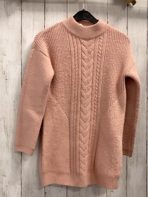 Okaidi Kleid  Gr. 128  rosa Strick Zöpfe Glitzer 