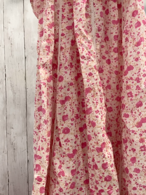 Next  Kleid  Gr. 128  weiß pink Blumen Rüschnkragen 