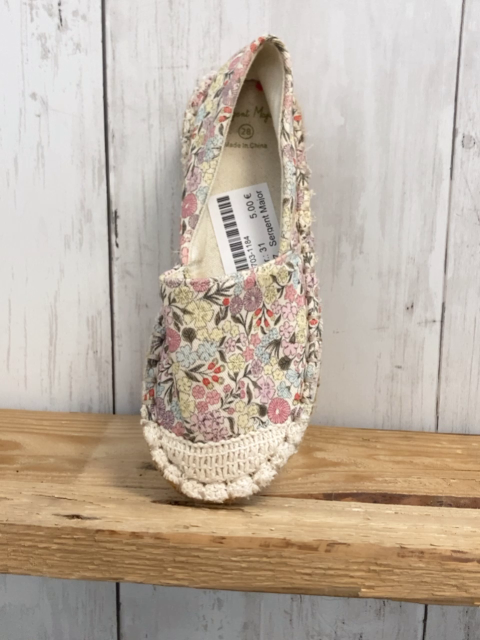 Sergent Major  Leinschuhe  Gr. 31  beige Blumen 