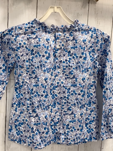 Jacadi  Bluse  Gr. 116  weiß blau hellblaue Blumen 