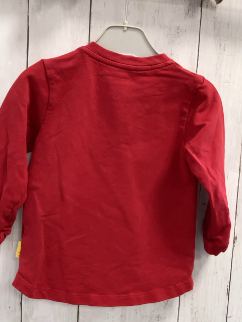 Steiff  Pullover  Gr. 86  rot Plüschbärenkopf 