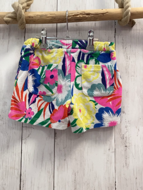 Mini Boden Shorts Gr. 116  weiß Frottee bunte Blumen 