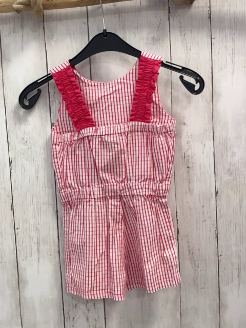 Sergent Major  Playsuit  Gr. 98  weiß pink kariert pink Rüschen 