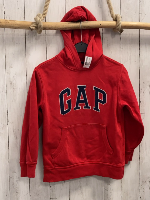 GAP  Pullover  Gr. 152  rot Kapuze blaue Schrft mit weiße Rand 