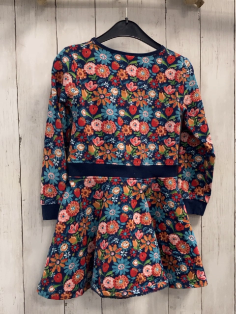 Boboli  Kleid  Gr. 116  blau bunte Blumen 