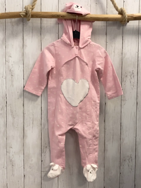 pu pareil ... au meme Overall Gr. 86  rosa weiße Punkte weißes Herz