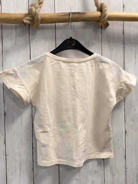 DP....aM T-Shirt  Gr. 116  creme Giraffe Palmen Pailetten 