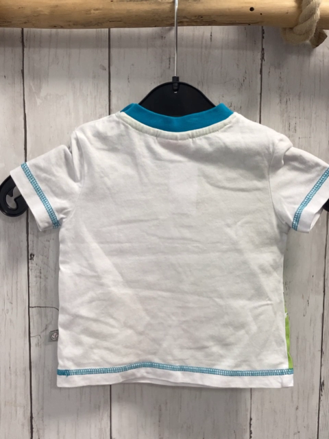 Liegelind  T-Shirt  Gr. 68  weiß Wilde Tiere hellgrüne Blätter türkis Bund 