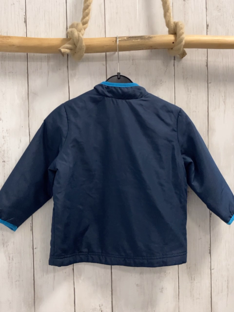 Esprit  Jacke  Gr. 86  blau hellblauer Bund weiß orange Reißverschlüsse 