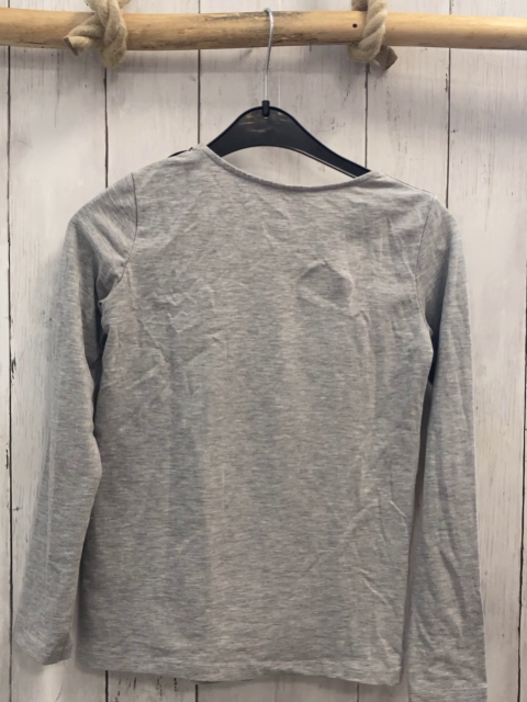 H&M Langarmshirt  Gr. 134/140  grau schwarze Schleife 