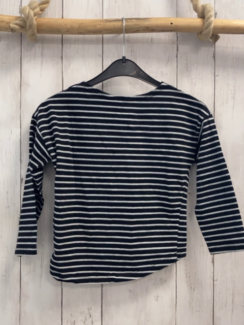 H&M  Langarmshirt  Gr. 110  schwarz hellgraue Streifen goldene Pailettenschrift Star Wars