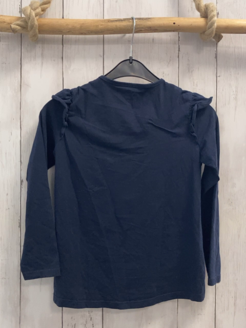  Langarmshirt  Gr. 122/128  blau goldener Pailettenstern 