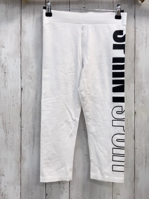   Caprileggings  Gr. 152  weiß schwarze Schrift 