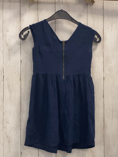 Tommy Hilfiger  Kleid  Gr. 128  blau bronze Perlen Rauten Dreiecke 