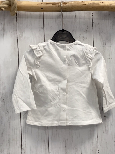 Vertbaudet  Langarmshirt  Gr. 68  weiß Tannenbaum 