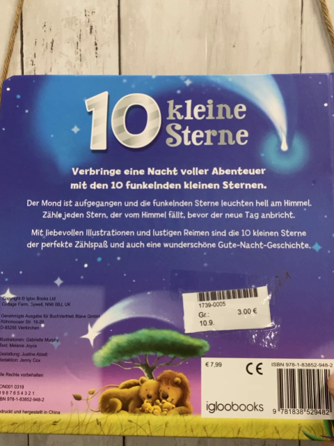  Pappbuch 10 kleine Sterne 