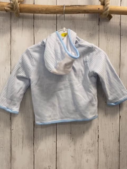 Schnitzler  Sweatjacke  Gr. 68  weiß hellblaue Streifen Kapuze 