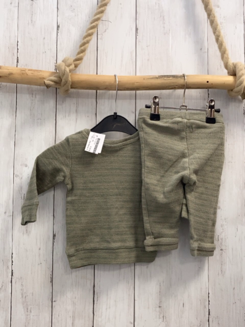 2tlg Name it  Pullover + Jogginghose  Gr. 62  beige petrol Streifen 