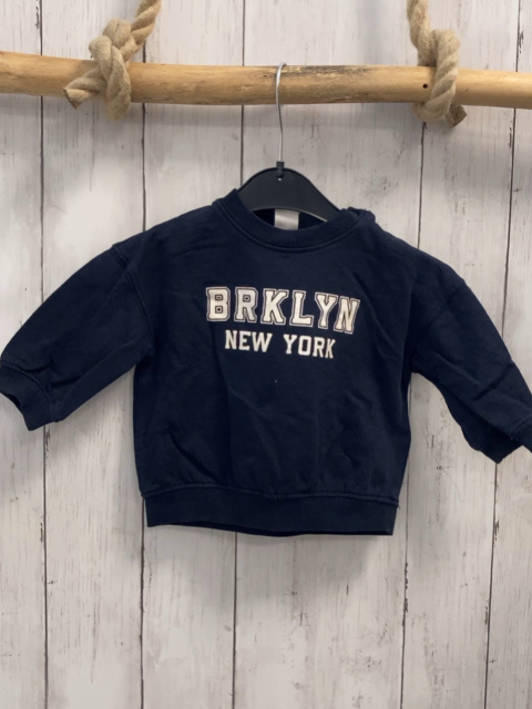 H&M  Pullover  Gr. 68  blau weiße Schrift 