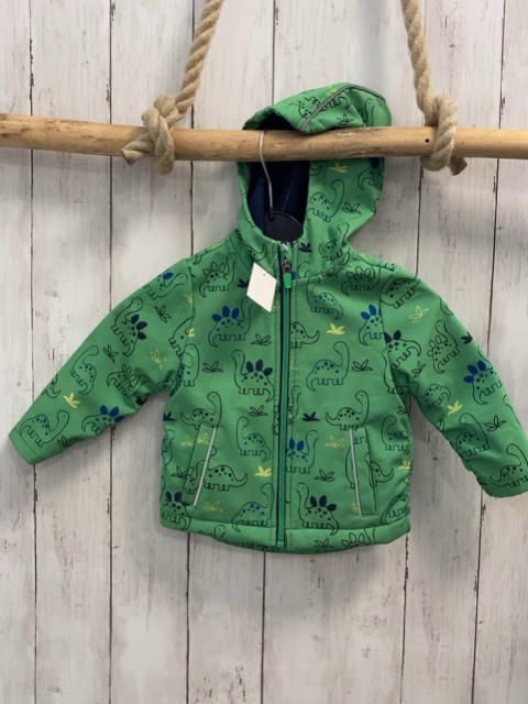   Softshelljacke  Gr. 80  hellgrün Dinos blaues Fleecefutter 
