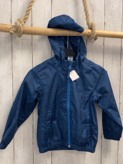 Decathlon Regenjacke  Gr. 98  blau hellblauer Druck