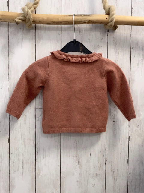 Vertbaudet  Strickjacke  Gr. 68   rost Rüschenbund 