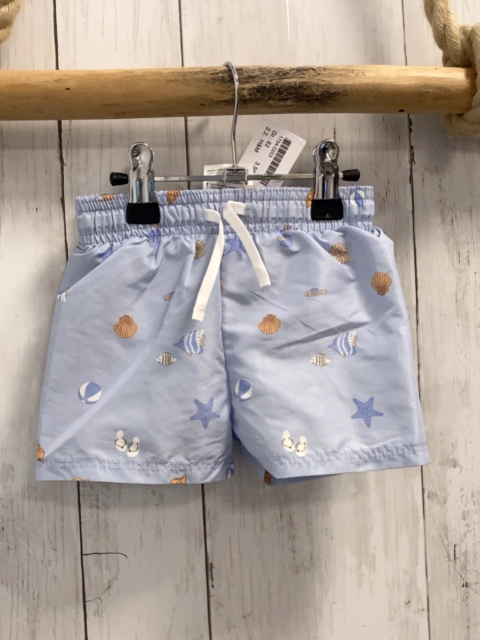 H&M  Badehose  Gr. 62  hellblau Muscheln 