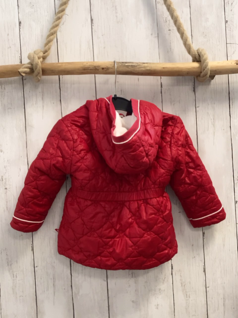 Kanz  Winterjacke  Gr. 80  rot Kapuze mit weißem Plüschfutter 
