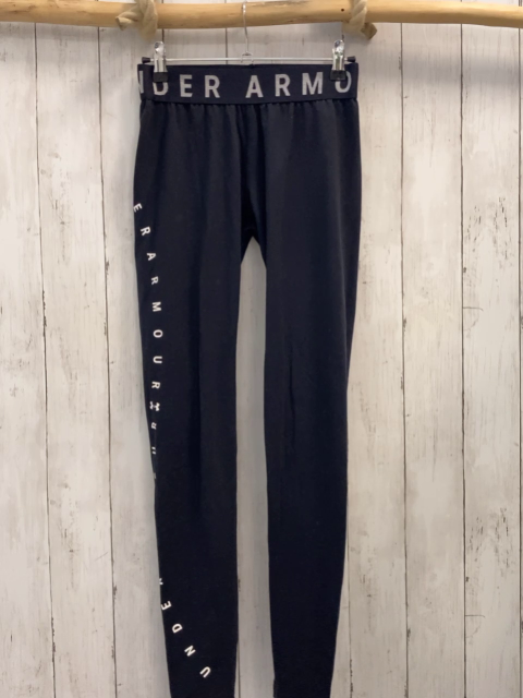 Under Armour Sportleggings Gr. S schwarz weiße Schrift