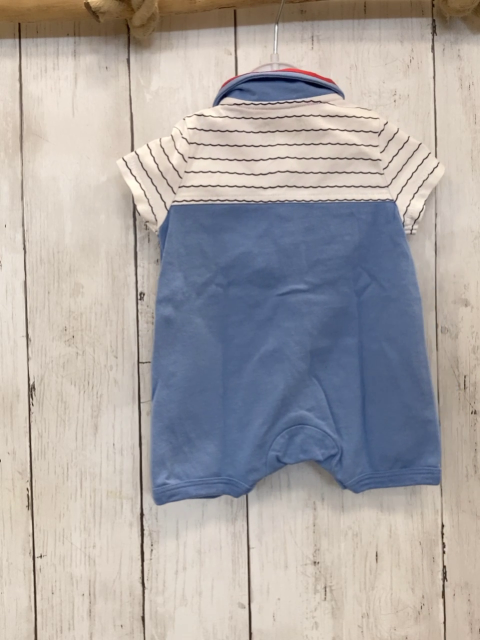 Sergent Major  Playsuit Gr. 50/56   weiß hellblau Tiere Wellen 