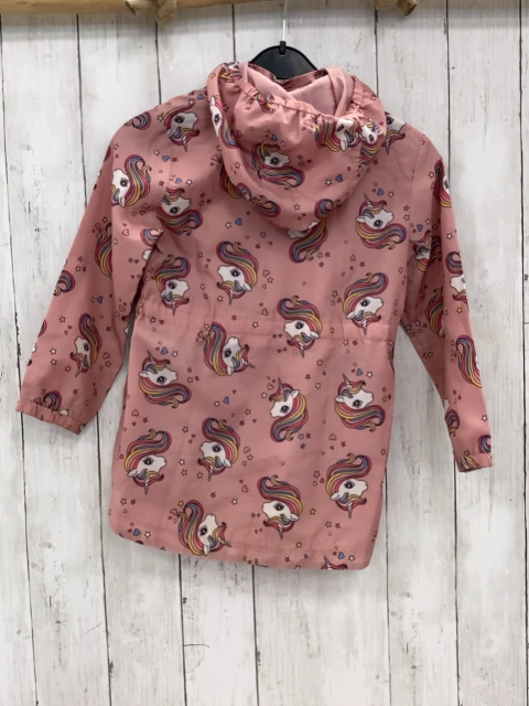 H&M  Regenjacke  Gr. 110  rosa bunte Einhörner + Sterne 